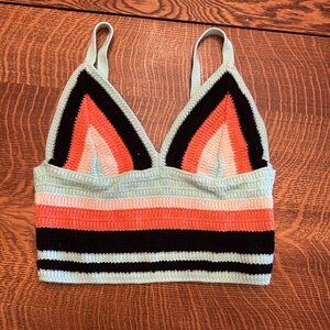 Zara Multicolor Knit Crop Top